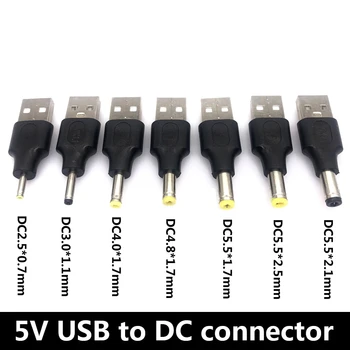 1 Adet USB bağlantı noktası 2.5 * 0.7 mm 4.0 * 1.7 m 5.5 * 2.1 3.0* 1.1 mm DC 5 V Varil Jack Güç Kablosu Konektörü