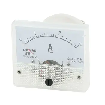 AC 15A Analog Ampermetre Paneli Pointer AMP Akım Ölçer Ölçer 85L1 0 - 15A AC