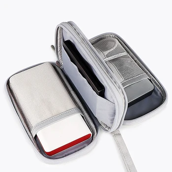 Taşınabilir Güç Banka Çantası USB Alet Kabloları Teller Organizatör sabit disk Koruma saklama çantası Sac de rangement en fil de fer