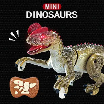 Simülasyon 2.4 g Uzaktan Kumanda Dinozor Elektrikli Mini Velociraptor Dilophosaurus Model Oyuncaklar Boys İçin Hediyeler