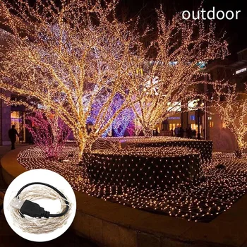10/20 Metre USB Led Dize İşıklar Cadılar Bayramı ev Dekorasyonu Ampul Su Geçirmez Çelenk Festoon Led Noel Ağacı Süsleri için