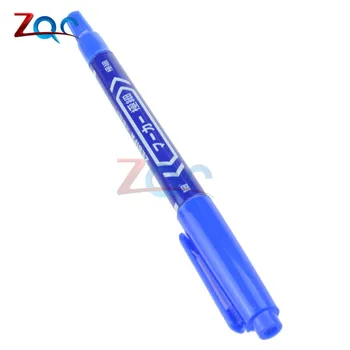 5 ADET Mavi CCL Anti-gravür PCB devre Mürekkep Marker Çift Kalem DIY PCB Tamir CCL Baskılı Devre Şeması