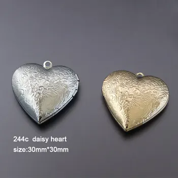 1 adet Kalp Çiçek Kabuk Fotoğraf Çerçevesi Kolye Kolye paslanmaz çelik nazarlıklar Madalyon Kolye Kadın Erkek Moda Anıt Takı