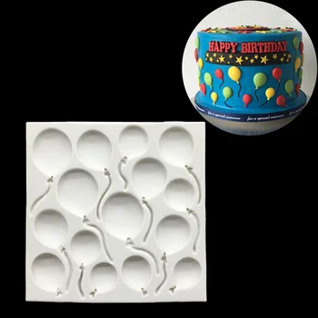 Toptan 10 Adet/grup Küçük Balonlar Şekil 100 % Platin Silikon Sugarcraft Kalıp Fondan Kek Dekorasyon Araçları