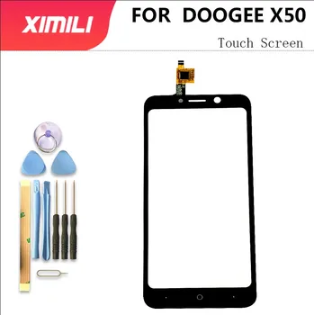 Iyi test edilmiş 100 % Orijinal Doogee X50 dokunmatik ekran digitizer Ön Cam Panel Sensörü 5.0 
