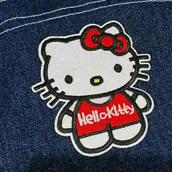 Sanrio Hello Kitty Ince Kot Çanta Bağbozumu Kadın Çanta Omuz askılı çanta Büyük Kapasiteli Kore Tote Çanta Kadın Sevimli Çanta