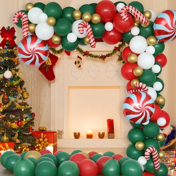 110 ADET Merry Christmas Balonlar Kemer Kiti 2022 Mutlu Yeni Yıl Partisi Süslemeleri Ev Dekor Noel Süslemeleri Parti Malzemeleri