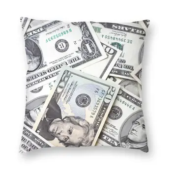 Vintage Dolar Banknot Yastık Kılıfı Baskı polyester yastık kılıfı Süslemeleri Yastık Kılıfı Oturma Odası Fermuar 40X40cm