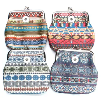 Yeni Yapış Takı Etnik Snap Düğmesi bozuk para çantaları Küçük Cüzdan Kılıfı Fit 18MM Snap Düğmesi Çocuklar İçin Kız kadın Para Çantaları ZN070