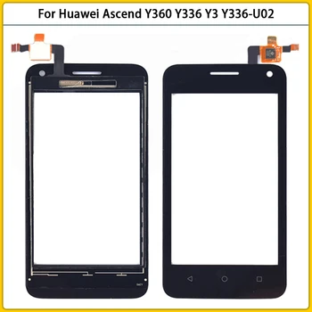 Yeni Y360 Dokunmatik Ekran Için Huawei Ascend Y360 Y336 Y3 Y336-U02 dokunmatik ekran paneli Sayısallaştırıcı Sensörü LCD Ön Cam Lens Değiştirin