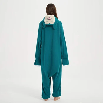 Hayvan Kigurumi Pijama Yetişkin Kadın Onesies Erkekler İçin Polar Karikatür Tek Parça Pijama Pijama Doğum Günü Cosplay Kostüm