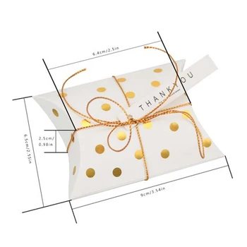 50 adet Yastık Şeker Kutusu Kraft Kağıt noel hediyesi Ambalaj Kutuları DIY Şeker Torbaları Düğün İyilik Doğum Günü Partisi Süslemeleri