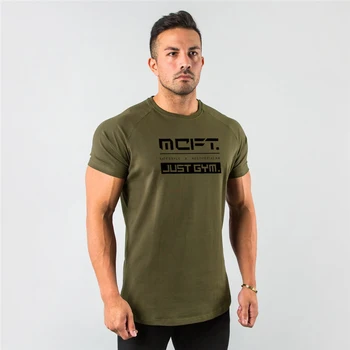 Yeni Şık Tee Üstleri Erkekler Spor T Shirt Kısa Kollu Kas Joggers Vücut Geliştirme T-shirt Erkek Spor Giyim Slim Fit Gömlek