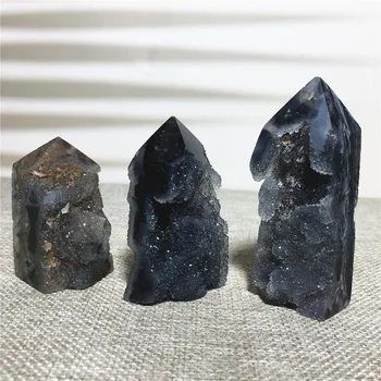Sfalerit Kule Noktası Doğal Kuvars Kristal mineral örneği Çubuk Sütun Wicca Reiki Enerji Şifa Değnek Süs Ev Dekorasyonu