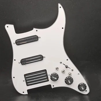 SSH Bobin Bölme Manyetikler Elektro Gitar Pickguard 2 Mini Humbucker Bobin Pickup ile Yüksek Çıkış Yüklü Kablolu Scratchplate