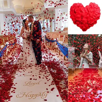 1000 adet/grup Düğün Parti Aksesuarları yapay çiçek gül yaprağı Sahte Yaprakları Evlilik Dekorasyon Sevgililer Günü malzemeleri