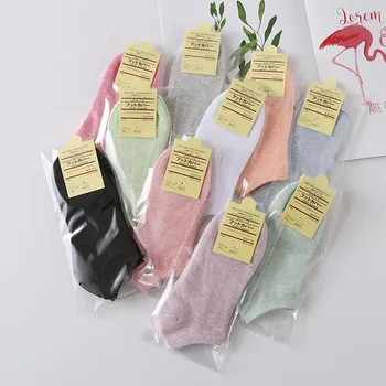5 Pairs Pamuk Çorap Kadınlar için Tekne Çorap Sevimli Şeker Renk Kızlar Yaz Görünmez Çorap Düşük Kesim Bayanlar Ayak Bileği Çorap Seti Toptan