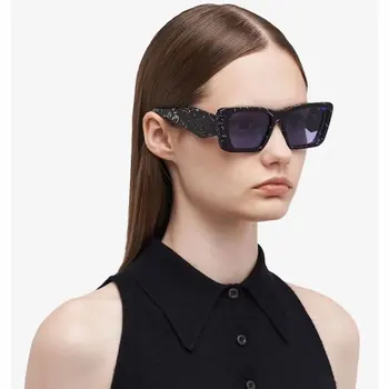 Yeni Lüks Lady Asetat Kare Çerçeveler Küçük Güneş Gözlüğü Moda Orijinal Ambalaj Ile 08YS UV 400 Polarize Kadın Gözlük