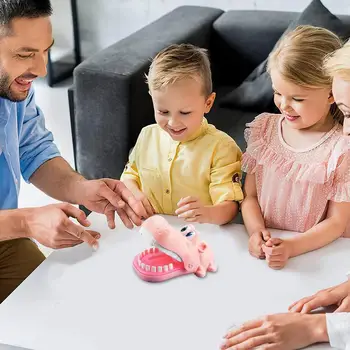Isırma Parmak Hippo Oyuncak Isırma Parmak Hippo Diş Oyunu Yürümeye Başlayan Isırma parmak oyuncakları Eğlenceli Masa Oyunu Aile Oyunu İçin Gece Noel