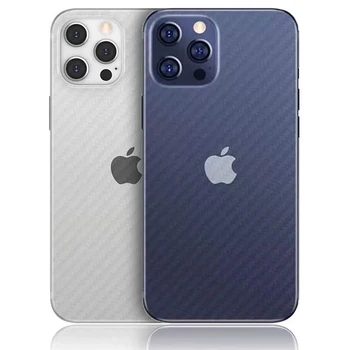 10 Adet Arka Karbon Fiber Film iPhone 7 8 Artı 6 6s Ekran Koruyucu 11 12 13 Pro Max mini XR X XS Max SE 2020 Geri Yumuşak Film