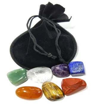 Yedi Çakra Taş 7 Renk Seti Yoga Çakra Düzensiz Reiki Şifa Kristalleri Taş Cilalı Bireysel Taşlar Charm Takı Hediye