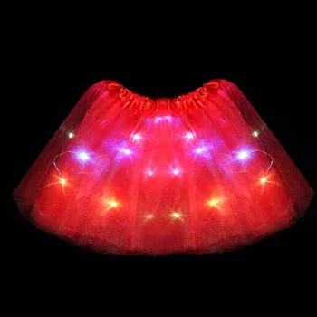 Çocuk kostüm sahne kız çocuk etekleri melek ışık kanatları yanıp sönen kelebek etek ışıkları takım elbise 2-8year noel dekorasyon
