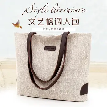 Yaratıcı Pamuk Keten Edebi omuz kanvas fermuarlı çanta Çanta Basit Büyük Rahat Sevimli Yumuşak Alışveriş Çantaları Kızlar için