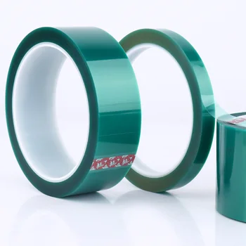 Yeşil PET Film bant yüksek sıcaklık ısıya dayanıklı PCB lehim SMT kaplama kalkanı yalıtım koruma Traceless 33 M / rulo