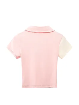 2022 Kadın T Shirt 90s Kızlar Seksi Kalp Hollow Out Kırpma Üst Estetik Rahat Vintage Kısa Kollu Tee Üst Yaz Streetwear Y2K