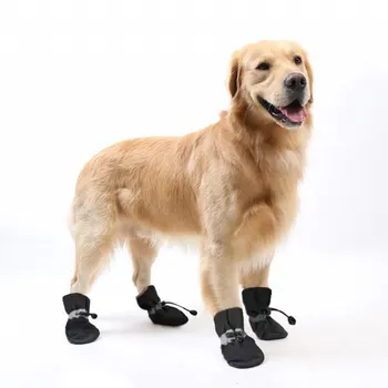 4 adet / takım Pet Kış Artı kadife Ayakkabı Chihuahua kaymaz Sıcak pamuklu ayakkabılar Nefes Pet Köpekler Fransız Bulldog Ayakkabı