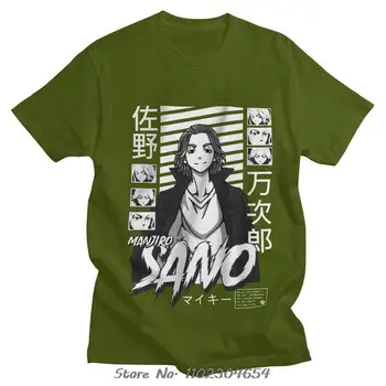Tokyo Revengers Erkekler T Gömlek Pamuk Tees Anime Manga Manjiro Sano Mikey Tişörtleri kısa Kollu harajuku tişört Hediye Streetwear