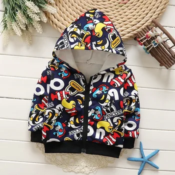 Bebek Kız Hoodies Ceket Giyim 2022 Yeni Moda Ceket Erkek Koreli Çocuk Giysileri Kazak Fermuar Rüzgarlık Bahar