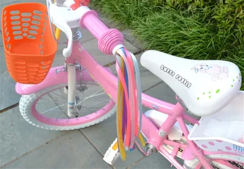 Yüksek kalite 1 Pair = 2 adet Bisiklet Bisiklet Üç Tekerlekli Bisiklet Çocuk Kız Erkek Renkli Gidon Flamalar Püsküller Bisiklet accesorios bicicleta