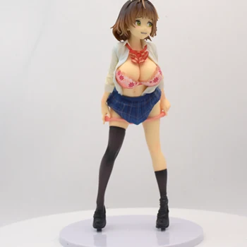 25 cm Yerli Pembe Charm Hougu Souji Hayasaka Yui Anime Figürü Skytube Hentaii Seksi Kız PVC Action Figure Koleksiyon Model Bebek