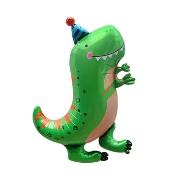 Doğum günü şapkası Dinozor Folyo Balonlar Hayvan Balon Çocuk Dinozor Doğum Günü Partisi Orman Parti dekorasyon balonu Çocuk Oyuncakları