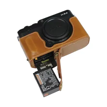 PU Deri Yarım Vücut Seti Kapak Fujifilm FUJİ X-E4 XE4 Koruyucu kamera çantası Alt Kasa