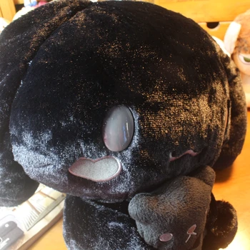 Kawaii Siyah Cuma Köpek peluş oyuncak Doldurulmuş Hayvanlar Sevimli Anime Peluş Yumuşak Bebek Çocuk Oyuncakları Kız Erkek Noel doğum günü hediyesi