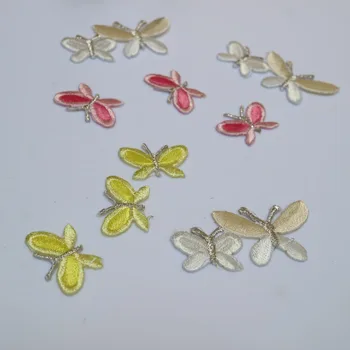 9 adet / grup ütü kelebek Giysi için işlemeli Yamalar demir on Nakış Çıkartmalar Aplike çiçek Dekorasyon Rozeti parche