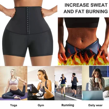 Ter Sauna Pantolon Vücut Şekillendirici Kilo Kaybı Zayıflama Pantolon Bel Eğitmen Shapewear Karın Sıcak Termo Ter Tayt Fitness Egzersiz