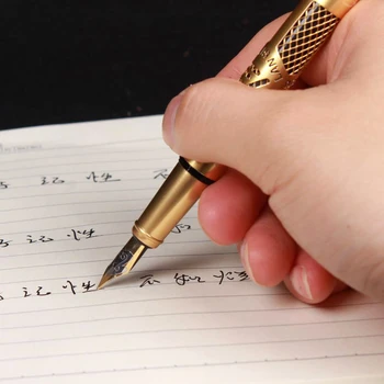 1 Adet İş dolma kalem Lüks Ofis Yazma İmza Kaligrafi Mürekkep Ucu Kalemler High-end hediye kalem Ofis Kırtasiye Malzemeleri