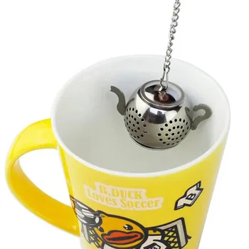 Mini Metal çay süzgeci kapaklı Demlik Şekli Gevşek Çay Demlik Paslanmaz Çelik Yaprak Çay makinesi Süzgeç damlama tepsisi Teaware Filtre