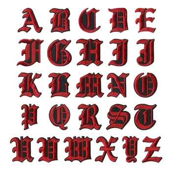 A-Z 26 adet/grup Alfabe Eski İngilizce Yazı Mektup Yamalar İşlemeli Demir On Patch dikmek bagdes 5CM Yüksek