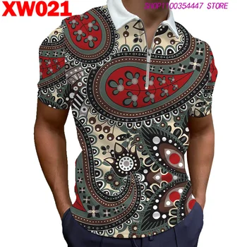 2022 Yeni Moda Sokak Spor POLO GÖMLEK Yaz Casual Günlük Kısa kollu Çizgili erkek gömleği Yaka fermuarlı tişört