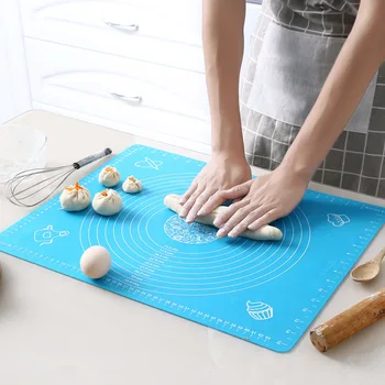 Silikon Mat hamur açma makinesi Yapışmaz Pişirme Mat Silikon Yoğurma Mat Pad Pasta Sac Kek Kazıyıcı Kesici Kek Pişirme araçları