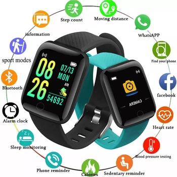 D13 akıllı saat Tam Dokunmatik Ekran Su Geçirmez Smartwatch Erkekler Kadınlar nabız monitörü spor fitness takip chazı Android IOS İçin İzle