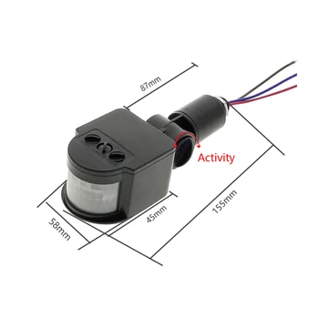 Kızılötesi PIR Hareket Sensörü Anahtarı Hareket sensörlü ışık anahtarı ile led ışık Otomatik Açık AC110V 220V Kızılötesi Dedektör