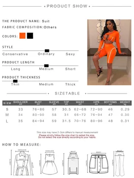 Whatiwear Ince 2 Parça Set Kadın Yansıtıcı Biker Çizgili Patchwork Klasik Hollow Out Kırpma Üst + Sıska Şort Eşofman Kıyafet