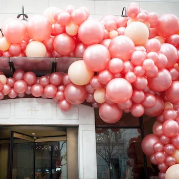 Gül Altın Lateks Perde Konfeti Kalp Folyo Balonlar Aşk Gelin Sevgililer Günü Doğum Günü Partisi Dekorasyon Çocuklar Bebek Duş Favor