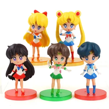 Karikatür Anime Sailor Moon Rakamlar S Versiyonu PVC şekilli kalıp Oyuncaklar Brinquedos Süsler Modeli Bebek Oyuncak Hediye