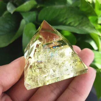 4 cm Doğal sitrin kristal piramit küçük kuvars taş noktası mineral kristalleri Şifa Feng Shui Mısır